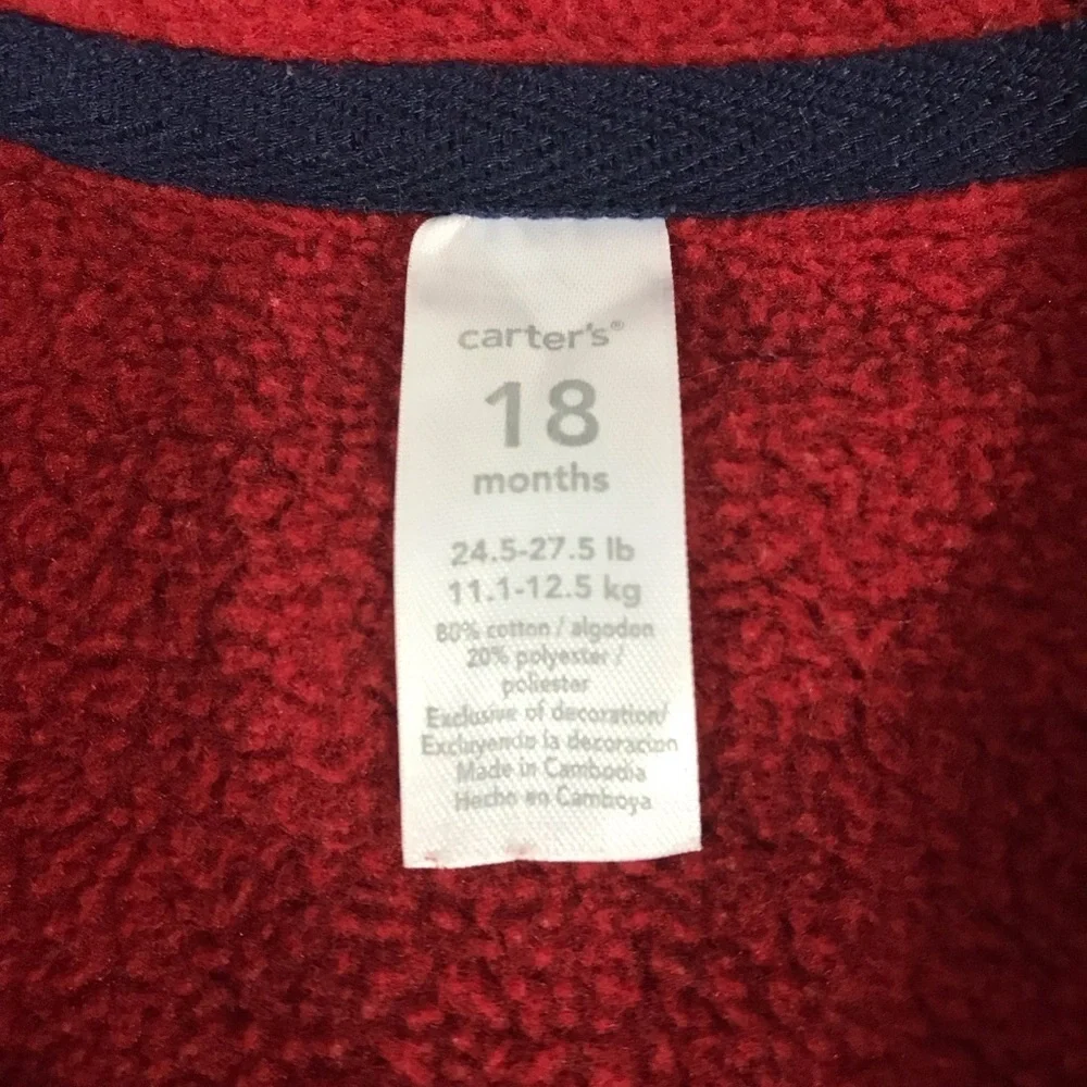Carter’s Red and Blue Full Zip Hoodie